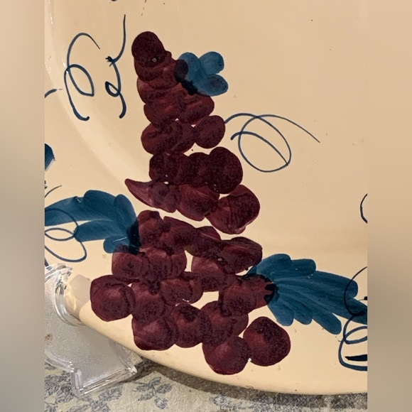 VTG Italian Pottery LS Lamas 14" Hand-Painted Serving Platter MCM - Picture 2 of 9